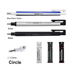 Tombow MONO ZERO Pen Type Refillable Eraser 2.3mm Round Tip